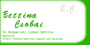 bettina csobai business card